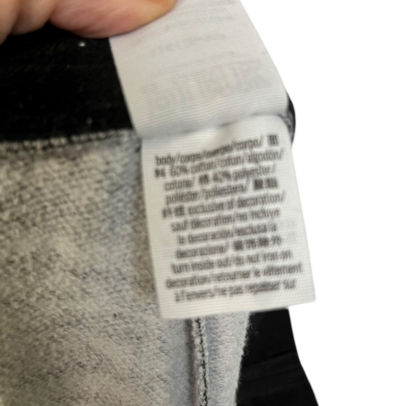 PINK Victoria's Secret Grey Sequin Star Jogger Cropped Sweatpants L G - Picture 8 of 9